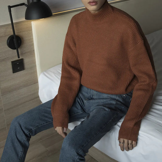 Half Turtleneck Knit Sweater