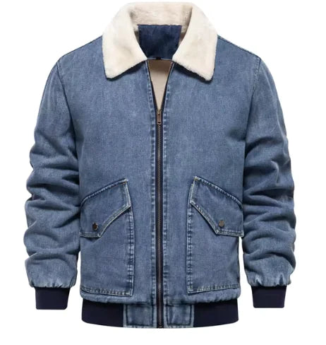 Fleece-Lined Denim Jacket