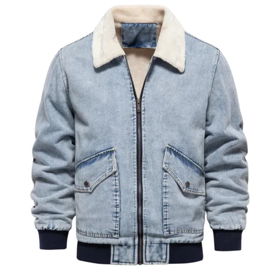 Fleece-Lined Denim Jacket